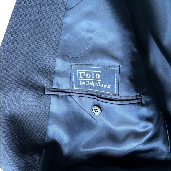 Polo by Ralph Lauren Vintage Men’s Wool Navy Blazer | size 43/41 SHT - Picture 5 of 14